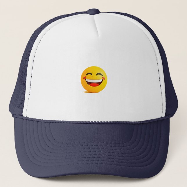 Happy Emoji Trucker Hat (Front)