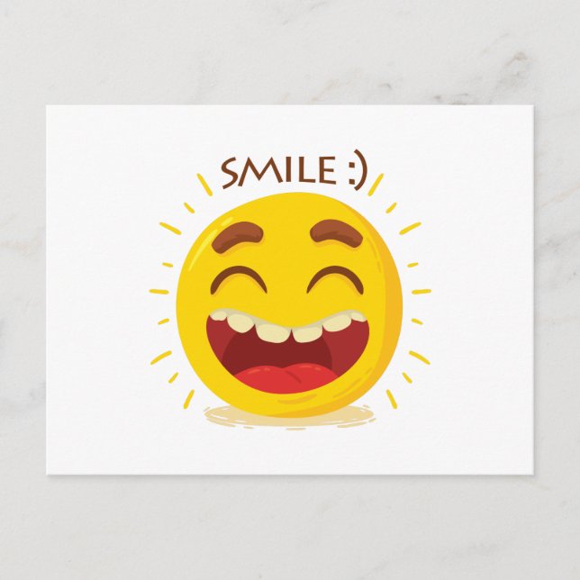 Happy Emoticon Postcard (Front)