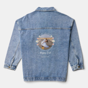 🌹 Happy End Romantic Roses Photo Date Denim Jacket