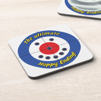 Happy Ending Curler's Coasters - (Blue)