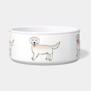 Happy English Cream Golden Retriever Cartoon Dogs