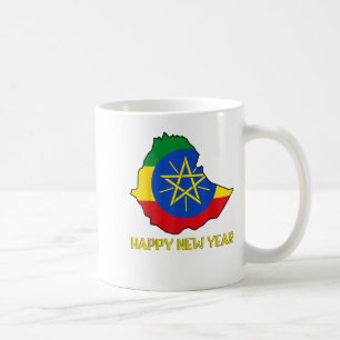 Happy Ethioan New Year Ethioa Map Flag Ethioan Dad Coffee Mug