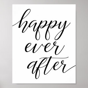 Happy Ever After Wedding Poster