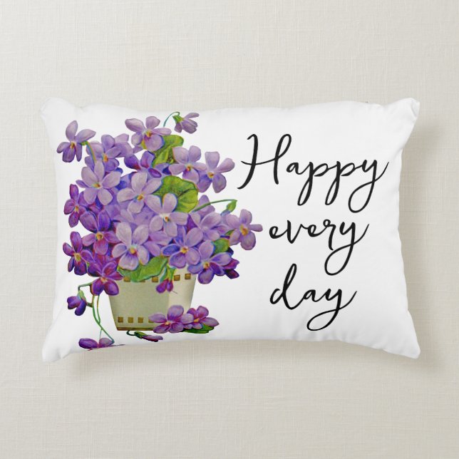 Happy Every Day Decorative Cushion (Front)