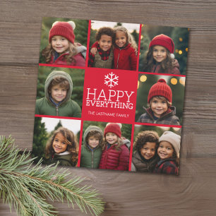Happy Everything 8 Photo Collage Holiday Card