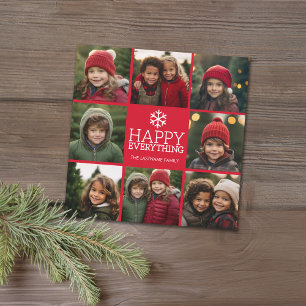 Happy Everything 8 Photo Collage Holiday Card