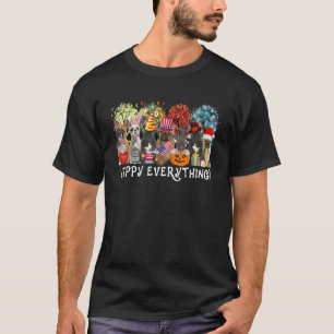 Happy Everything French Bulldog Dog Seasons All Ye T-Shirt
