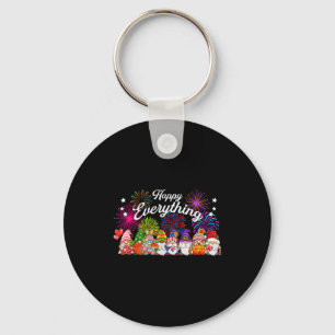 Happy Everything Gnomes For All Year Every Holiday Key Ring