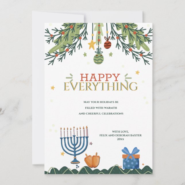 Happy Everything Holiday Greeting Card (Front)