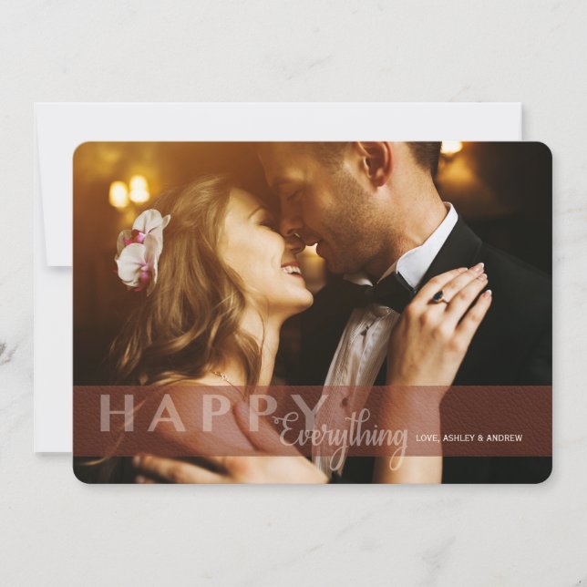 Happy Everything Holiday Photo Card (Front)
