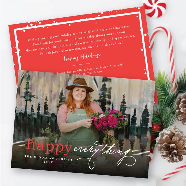 Happy Everything Simple Typography Photo Business  Invitation (Creator Uploaded)