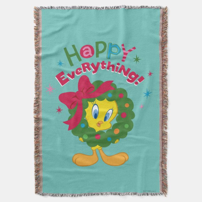 Happy Everything Throw Blanket (Front Vertical)