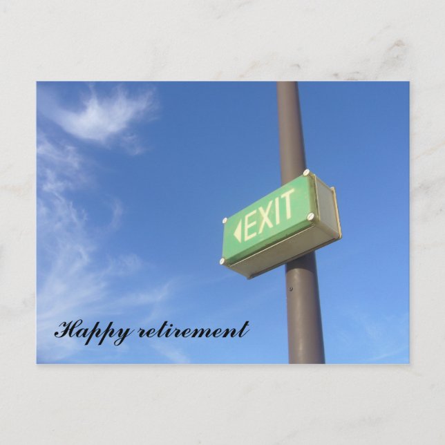 happy exit farewell postcard (Front)