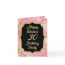 Happy Fabulous 30th Birthday Invitation Party