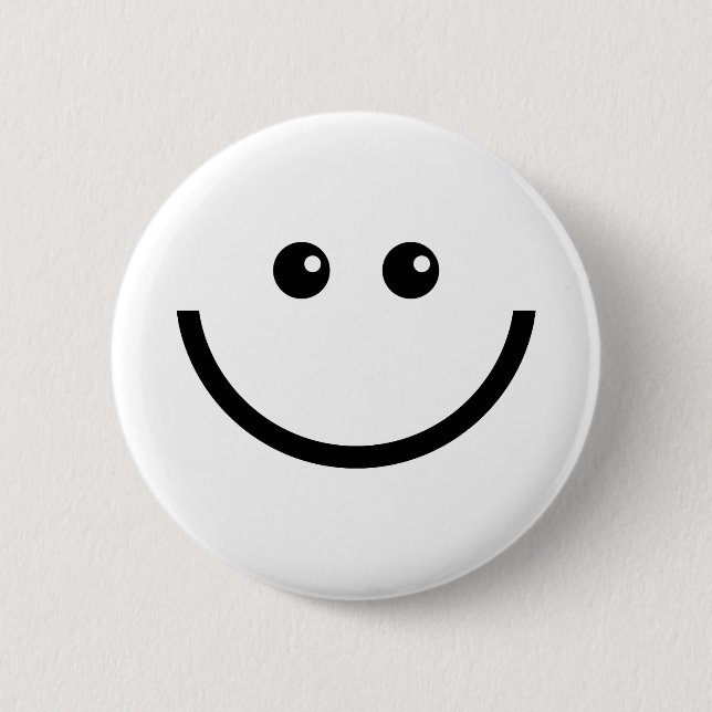 Happy Face 6 Cm Round Badge (Front)