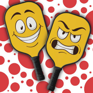 Happy Face Angry Face Pickleball Paddle