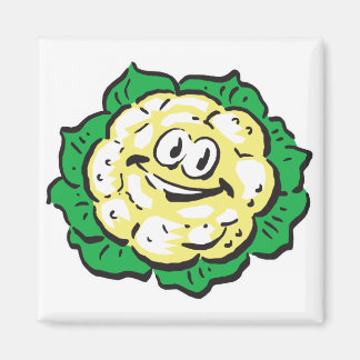 happy face cauliflower magnet