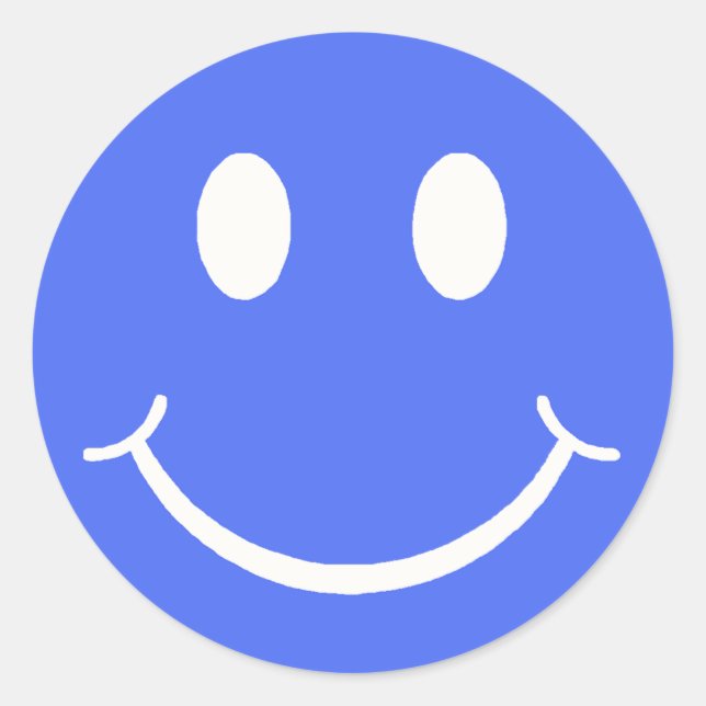 Happy Face Classic Round Sticker (Front)