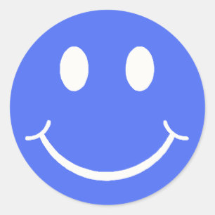 Happy Face Classic Round Sticker
