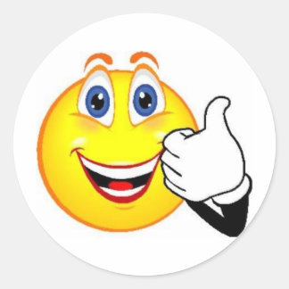 Happy Face Classic Round Sticker