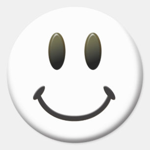 Happy Face Classic Round Sticker