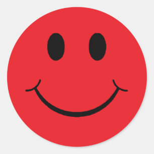 Happy Face Classic Round Sticker