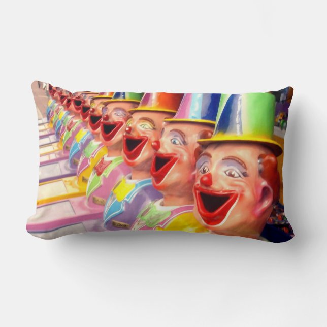 Happy Face Clowns, Lumbar Cushion. Cushion (Front)