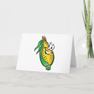 happy face corn on the cob card