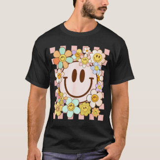 Happy Face Daisy Flower Shirt Preppy Aesthetic