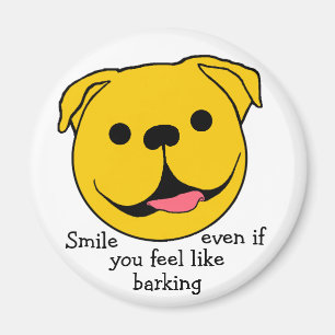 Happy Face Dog Magnet