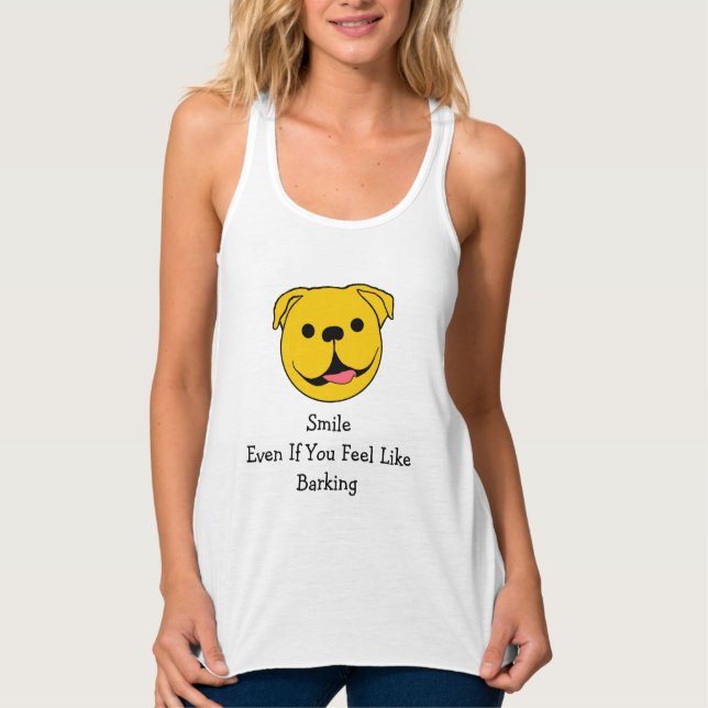 Happy Face Dog Singlet (Front)