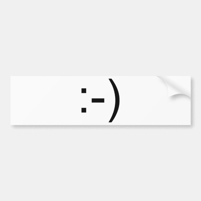 Happy face emoticon! bumper sticker (Front)