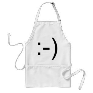 Happy face emoticon! standard apron
