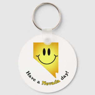 Happy Face - Have a Nevada Day! Key Ring