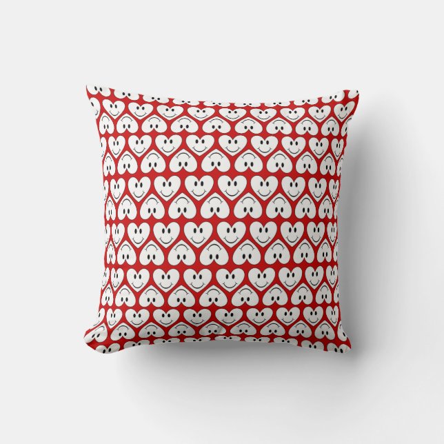 Happy Face Heart Cushion (Front)