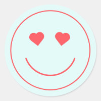 Happy Face Heart Eyes | Blue