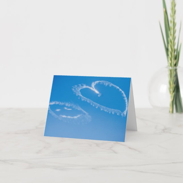 Happy Face & Heart in a Blue Sky Card (Front)
