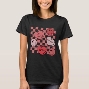 Happy Face Heart Retro Groovy Valentine In My Vale T-Shirt