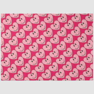 Happy Face Heart Tissue Paper