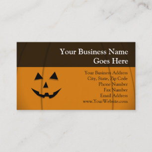 Happy Face Jack-O-Lantern Business Card
