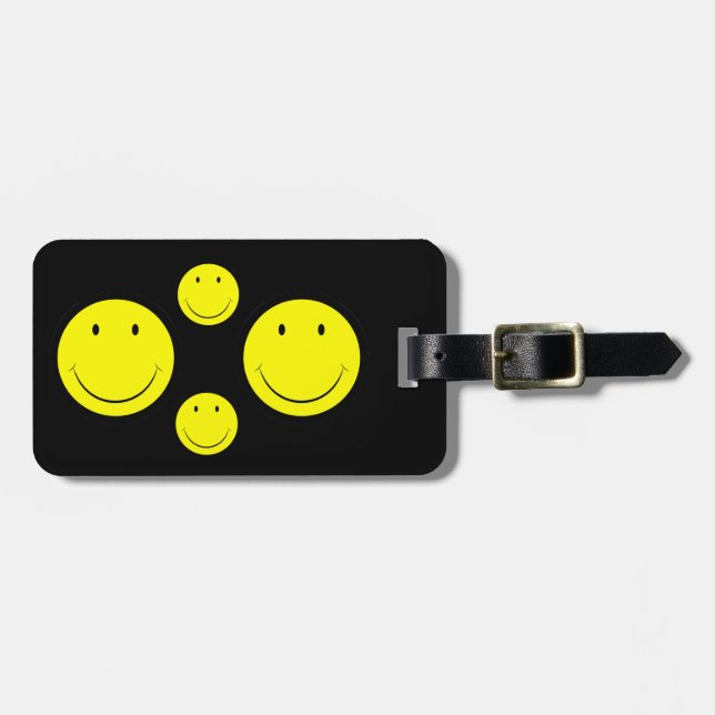 Happy Face Luggage Tag (Front Horizontal)