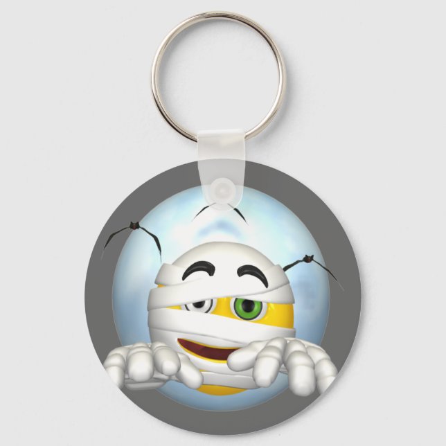 Happy Face Mummy Keychain (Front)