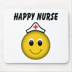 Happy Face Nurse Mouse Pad