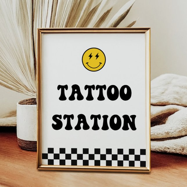 Happy Face One Happy Dude Tattoo Station Sign (Creator Uploaded)
