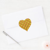 Happy Face Peace Heart Sticker (Envelope)