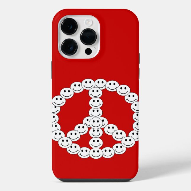 Happy Face Peace iPhone Case (Back)