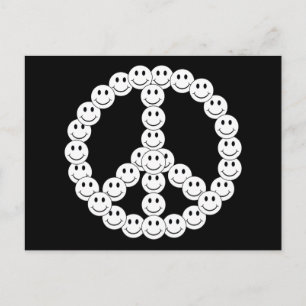 Happy Face Peace Postcard