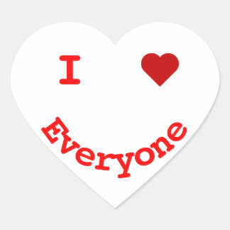 Happy Face Personalised I Heart Everyone Sticker