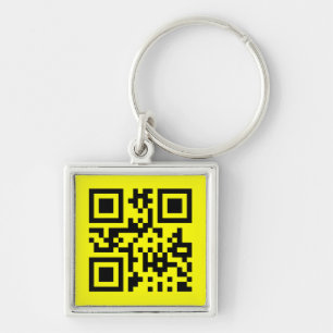 Happy Face -- QR Code Key Ring