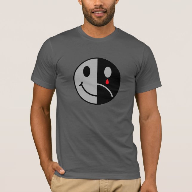Happy Face Sad Face T-Shirt (Front)